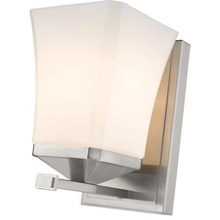 Z-Lite Darcy 1 Light Wall Sconce, Brushed Nickel & Etched Opal 1939-1S-BN